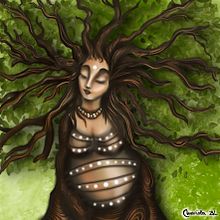 Madre Tierra. Fine Arts, and Traditional illustration project by La gata Sobre el tejado - 01.22.2018
