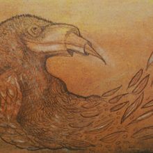 Infinite bird. Fine Arts, and Traditional illustration project by La gata Sobre el tejado - 01.22.2018