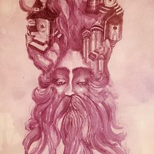 El sintecho y las casas vacias. Fine Arts, and Traditional illustration project by La gata Sobre el tejado - 01.22.2018