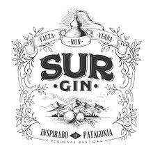 SUR GIN. Un proyecto de Diseño, Ilustración tradicional, Lettering y Packaging de Diego Giaccone - 24.01.2018