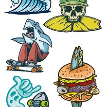 Surf Pattern. Un proyecto de Ilustración tradicional e Ilustración vectorial de Marcos Cabrera - 25.01.2018