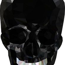 Black skull poly / Low poly  . Desain Grafis, Ilustrasi tradisional & Ilustrasi Vektor proyek oleh Schedel - 01.25.2018