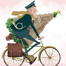 Felicitaciones navideñas de Correos. Projekt z dziedziny Br, ing i ident, fikacja wizualna, Trad, c, jna ilustracja i Marketing użytkownika PENCIL·ILUSTRADORES - 26.01.2018