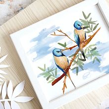 Colección BIrds- pattern design. Un progetto di Design, Design di accessori, Pattern design, Product design e Illustrazione tradizionale di Rebeca Martín Martínez - 29.01.2018