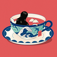 "Porcelain" Proceso de creación ©Hugo Giner 2017.. Un progetto di Belle arti, Design, Graphic design, Illustrazione tradizionale e Illustrazione vettoriale di Hugo Giner - 30.01.2018