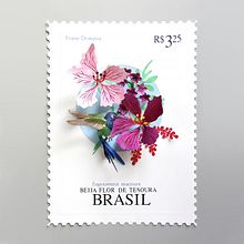 Sello postal de Brasil . Arts, Crafts, Fine Arts, Character Design, Editorial Design, Traditional illustration, L, scape Architecture, and Paper Craft project by Diana Beltran Herrera - 01.30.2018