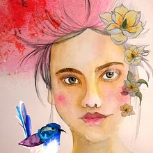 Proyecto Final - Retrato en Acuarela. Traditional illustration project by Ana Carolina Uriarte - 02.01.2018