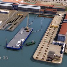 Syncrolift Muelle Cataluña. Un proyecto de 3D, Arquitectura e Infografía de Daniel Briones Calleja - 31.01.2018