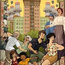 Cartel Festa Major de Sants 2017. Un proyecto de Bellas Artes, Diseño editorial, Diseño gráfico e Ilustración tradicional de Marr - 01.07.2017