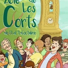 Cartel Festa Major de les Corts 2016. Un proyecto de Diseño gráfico e Ilustración tradicional de Marr - 01.08.2016