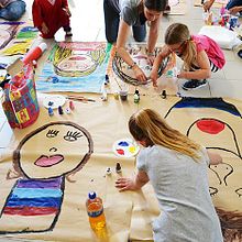 "DIBUJEMOS JUNTOS": Taller de dibujo entre padres e hijos.. Traditional illustration project by nella gatica - 02.01.2018