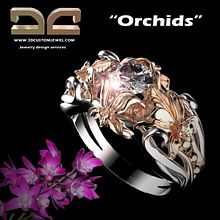 Orchids ring Ein Projekt aus dem Bereich Schmuckdesign von Diego Aramburu - 02.02.2018
