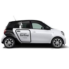 Diseño de rotulación para el Smart forfour . Br, ing, Identit, Graphic Design, and Advertising project by Leire San Martín - 02.11.2018