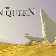 LOW POLY SCENE- THE LION QUEEN. Projekt z dziedziny 3D, Trad, c i jna ilustracja użytkownika Catuxa Barreiro - 04.02.2018