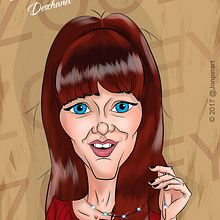zooney deschanel caricature. Un proyecto de Diseño gráfico e Ilustración tradicional de Jonathan Pinzon Bohorquez - 04.02.2018