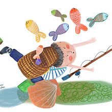 Don Hipo se fue a pescar. Un projet de Illustration traditionnelle de Patricia Cornellana - 04.04.2018