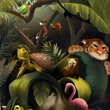 Cuentos de la Selva. Projekt z dziedziny Trad, c i jna ilustracja użytkownika Ramiro - 05.02.2018
