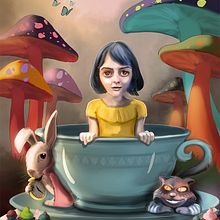 Alicia en el Pais de las Maravillas. Projekt z dziedziny Trad, c i jna ilustracja użytkownika Ramiro - 05.02.2018