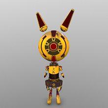 D- Rabbit (3d model). Un proyecto de 3D, Animación, Animación de personajes, Diseño, Diseño de juguetes y Diseño de personajes de Diego Ortega Palacios - 05.02.2018