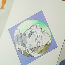 K2. acuarela y boli. Un proyecto de Ilustración tradicional de raquel de castro muñoz - 05.02.2018