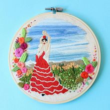 Típical! Bastidor bordado.. Un progetto di Artigianato e Illustrazione tradizionale di Laura Jara - 06.04.2017