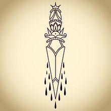 Daga tradicional. Un proyecto de Diseño, Ilustración tradicional e Ilustración vectorial de Javier González Arroyo - 06.02.2018