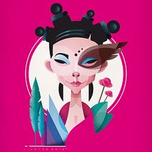 BJÖRK. Traditional illustration, and Vector Illustration project by Ricardo Polo López - 02.06.2018