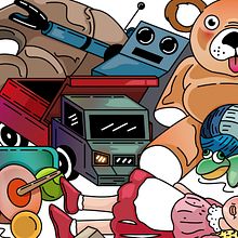 Amigos de la infancia... . Design, Ilustrație tradițională & Ilustrație vectorială de Pedro Valles Gambín - 02.07.2018