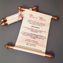 Invitación de Boda. Un proyecto de Diseño gráfico y Eventos de Inmaculada Bailac Cano - 12.04.2016