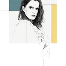 Marta / 2 versiones (Retrato ilustración). Traditional illustration project by Luis López Rodríguez - 02.08.2018