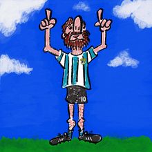 Messi. Un projet de Illustration traditionnelle de Lucas Cosenza - 10.10.2017