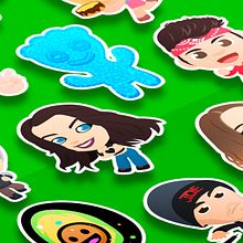 Kawaii Stickers for YouNow Vol. II. Un proyecto de Diseño de personajes e Ilustración vectorial de Squid&Pig - 12.02.2018