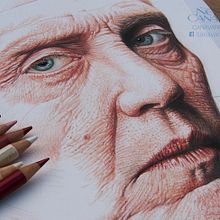 Christopher Walken en lápices de colores. Traditional illustration, Pencil Drawing, Portrait Drawing, Realistic Drawing, Drawing, Artistic Drawing, Colored Pencil Drawing, and Fine Arts project by Néstor Canavarro - 02.10.2018