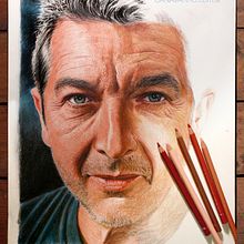 Ricardo Darín en Lápices de Colores . Traditional illustration, Portrait Drawing, Pencil Drawing, Drawing, Realistic Drawing, Artistic Drawing, Colored Pencil Drawing, and Fine Arts project by Néstor Canavarro - 02.11.2018