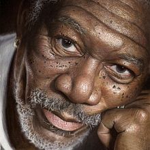 Morgan Freeman en Lápices de Colores. Traditional illustration project by Néstor Canavarro - 02.14.2018