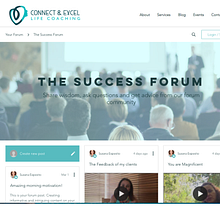 Connect and excel coaching website. Traditional illustration, Photograph, and Web Design project by Moises Suarez - 02.14.2018