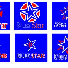Logotipos Blue Star. Un proyecto de Br, ing e Identidad, Consultoría creativa, Cop, writing, Diseño, Diseño editorial, Diseño gráfico y Diseño Web de Miguel García - 14.02.2018