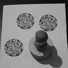 ex libris jorge alcocer . % Jorge Landeros tarafından hazırlanan Kaligrafi projesi - 02.16.2018