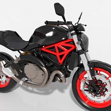 Ducati Monster 821. Un proyecto de 3D de Rocío Martínez Llorente - 16.02.2018