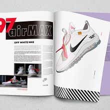 Nike X Offwhite ilustración y maquetacion. Graphic Design, Traditional illustration, and Vector Illustration project by Alberto Molina - 02.01.2018