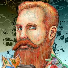 Mi Proyecto del curso: Retrato ilustrado en acuarela. Hipster- Viajero.. Un proyecto de Ilustración tradicional de Entraenelarte Entraenelarte - 19.02.2018