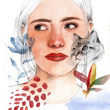Mi Proyecto del curso: Retrato ilustrado en acuarela. Traditional illustration project by sonja_r - 02.20.2018