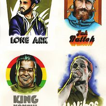 REGGAE PORTRAITS, Watercolours & Black Ink.. Un proyecto de Arte urbano, Bellas Artes, Collage, Cómic, Diseño, Diseño gráfico, Ilustración tradicional, Música y Pintura de Sergiote artworks - 20.02.2018