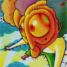 MONIGOTES, 2005-2006, lapices de colores.. Un proyecto de Arte urbano, Bellas Artes, Collage, Cómic e Ilustración tradicional de Sergiote artworks - 20.02.2018