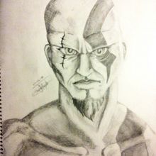 Retrato Kratos. Un proyecto de Bellas Artes e Ilustración tradicional de Daniel Moguel del Río - 22.02.2018