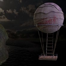 hot air balloon landscape. Un proyecto de 3D de Steven Ruiz - 23.02.2018