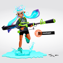 Inklings - Splatoon Fan Arts. Vector Illustration project by Tatiana Romero - 08.17.2017