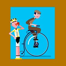 Bikers de ayer y de hoy (Mi Proyecto del curso: Animación y diseño de personajes en After Effects). Character Animation, and Character Design project by Sergio Pérez Tejero - 02.26.2018