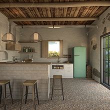 COCINA CASA-CAMPO. 3D, Interior Architecture & Interior Design project by Soledad Durán - 02.20.2018