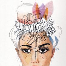 Mi Proyecto del curso: Retrato ilustrado en acuarela. Un proyecto de Ilustración tradicional de Elena - 28.02.2018